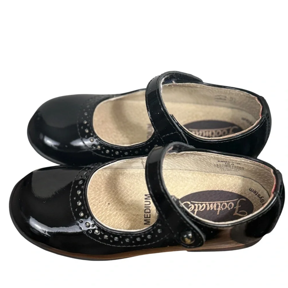 FootMates Emma Black patent leather Kids Mary Jane Shoes